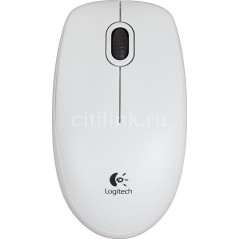 "Logitech B100 Optical Cable Mouse - Reliable Performance, Classic White Design | SKU: 5099206041288"